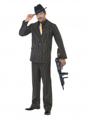 Gold Pinstripe Gangster Costume XL