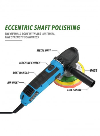 Adjustable Speed Dual Action Polishing Machine Blue/Black 35centimeter
