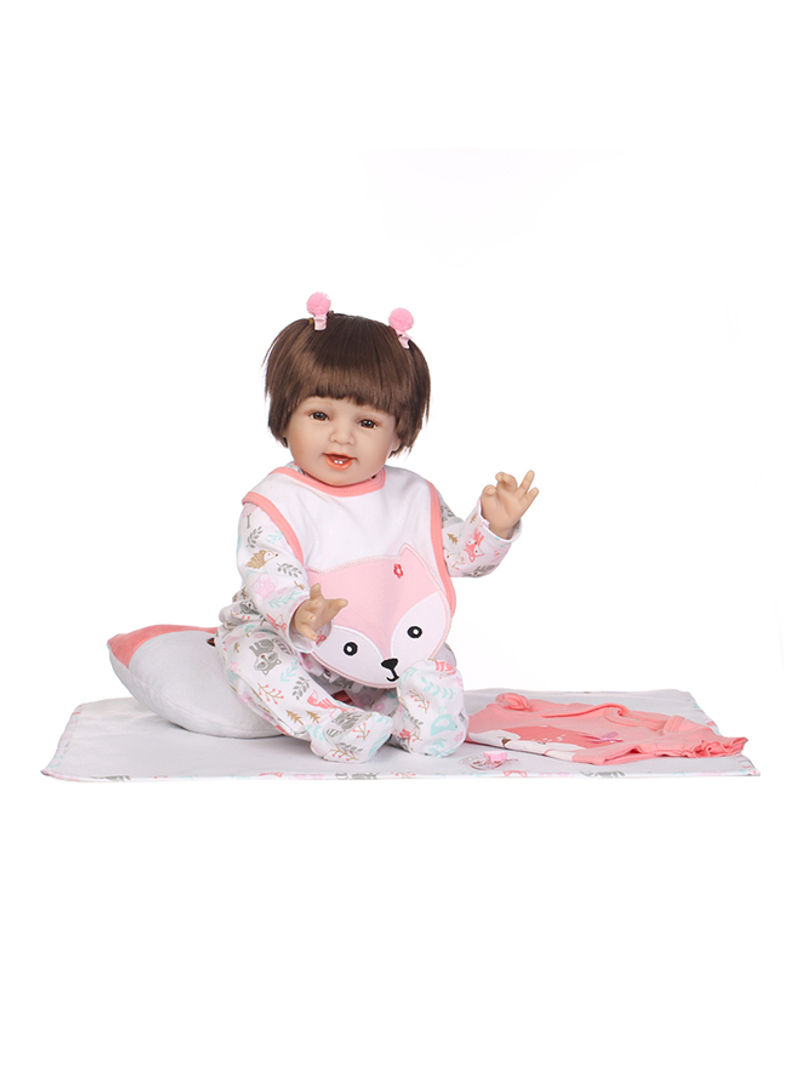 Adorable Cloth Body Lifelike Toddler Doll 47 x 17 x 23centimeter