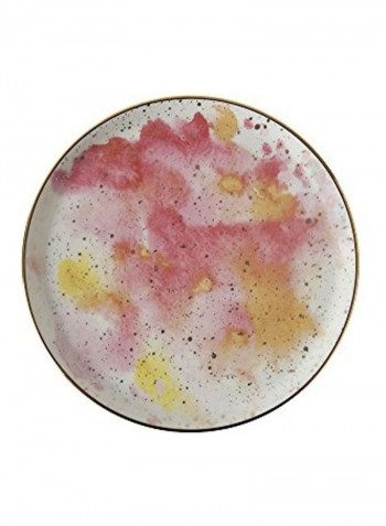 Round Shape Cosmos Food Plate Multicolour