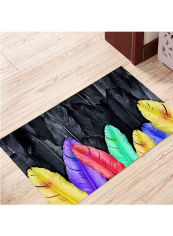 Feather Printed Floor Mat Multicolour 140x200cm