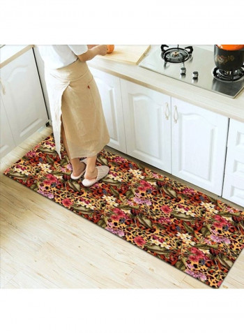 1-Piece Floral Patterned Modern Style Floor Carpet Multicolour 140x200cm