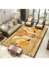 European Style Luxury Flowers Pattern Breathable Cozy Rug Multicolour 140 x 200cm