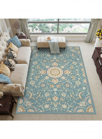 Floral Style Print Soft Anti-Slip Floor Mat Multicolour 140 x 200cm