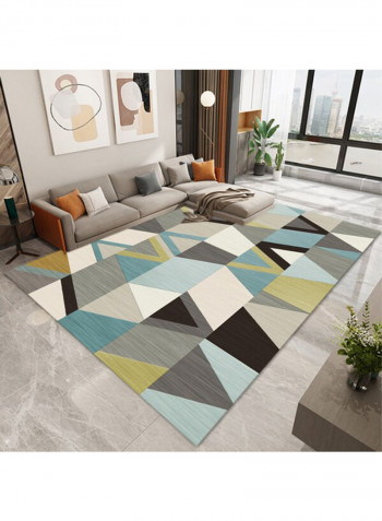 Nordic Style Geometry Print Carpet Multicolour 140 x 200cm