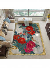 European Luxury Floral Print Carpet Multicolour 140 x 200cm