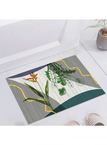 Fresh Style Plants Print Rectangle Anti-Skid Soft Rug Multicolour 140x200cm
