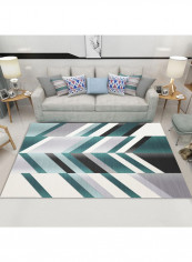 Geometric Pattern Floor Rug Multicolour 140x200cm