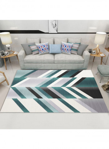 Geometric Pattern Floor Rug Multicolour 140x200cm