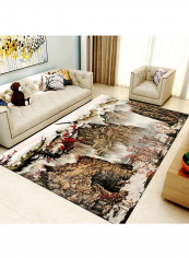 Modern 3D Landscape Pattern Anti-Slip Floor Mat Multicolour 140 x 200cm