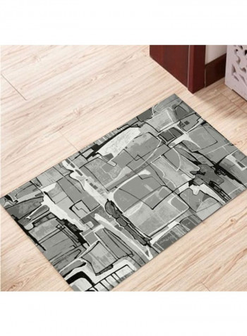 Modern Abstract Patterned Anti-Skidding Floor Rug Grey/Black 140x200cm
