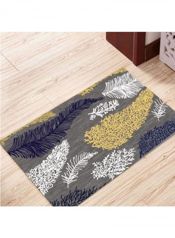 Modern Leaf Patterned Anti-Skidding Floor Rug Multicolour 140x200cm