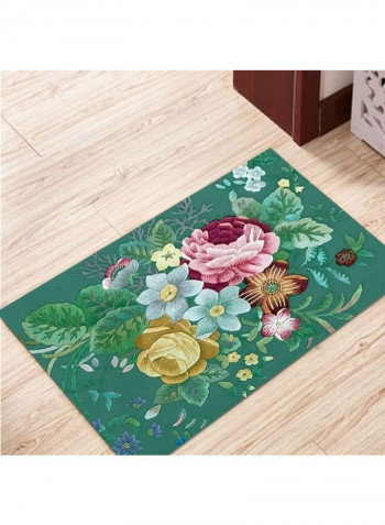 Printed Living Room Floor Rug Green/Blue/Pink 140x200cm
