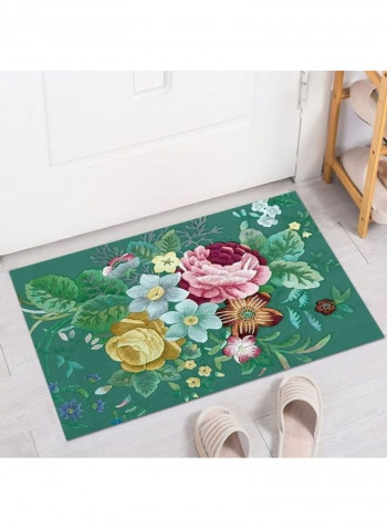 Printed Living Room Floor Rug Green/Blue/Pink 140x200cm
