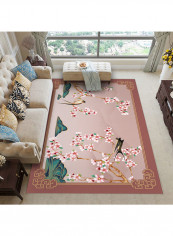 European Style Floral Pattern Water Absorbent Floor Rug Multicolour 140 X 200cm