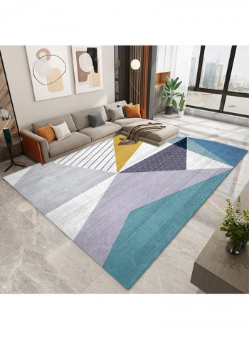 Geometric Pattern Floor Rug Multicolour 140x200cm