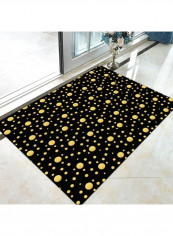 Modern Style Colour Block Classic Home Carpet Black/Yellow 140 x 200cm