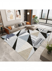 Simple Geometry Color Blocks Carpet Multicolour 140 X 200cm