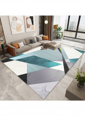 Simple Geometry Color Blocks Carpet Multicolour 140 X 200cm
