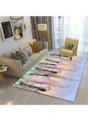Feather Themed Modern Rug Multicolour 140x200cm