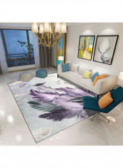 Feather Themed Modern Rug Multicolour 140x200cm