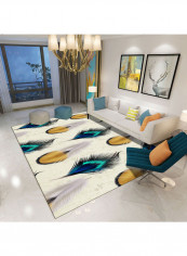 Feather Themed Modern Rug Multicolour 140x200cm