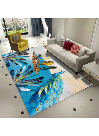 Feather Themed Modern Rug Multicolour 140x200cm