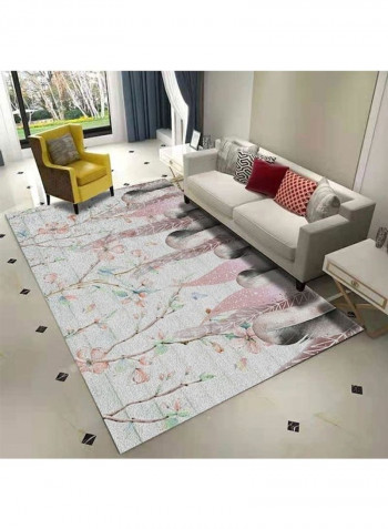 Feather Themed Modern Rug Multicolour 140x200cm