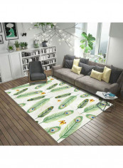 Peacock Feather Themed Modern Rug Multicolour 140x200cm