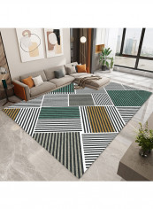 Simple Geometry Print Carpet Multicolour 140x200cm