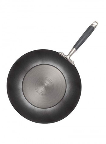 2-Piece Non-Stick Frying Pan With Lid Black 12inch