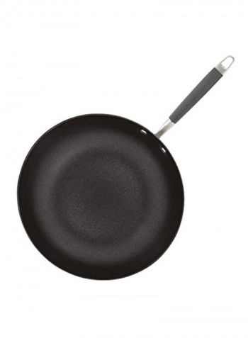 2-Piece Non-Stick Frying Pan With Lid Black 12inch