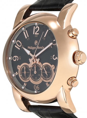 Men's Leather Chronograph Watch LC1111RBB