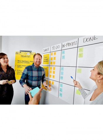 Post It Dry Erase  Board Surface 240 x 120cm White