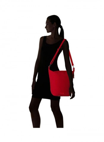 Cotton Carson Hobo Bag Red