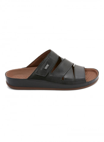 Leather Arabic Sandals Black