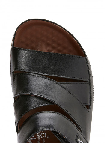 Leather Arabic Sandals Black