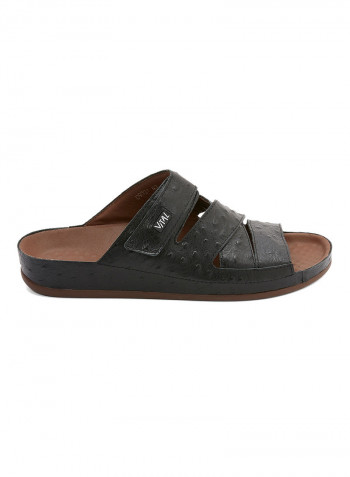 Leather Arabic Sandals Black
