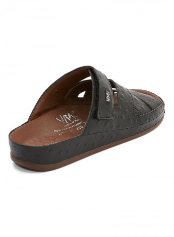Leather Arabic Sandals Black