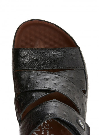 Leather Arabic Sandals Black