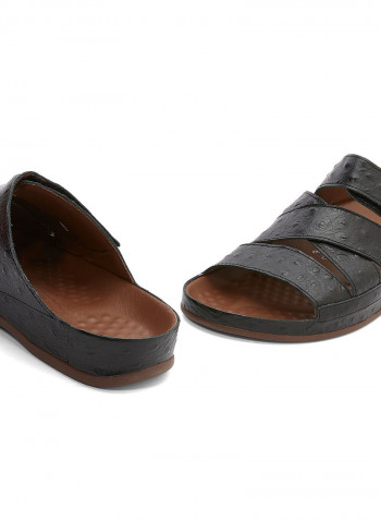 Leather Arabic Sandals Black