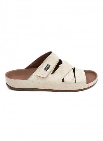 Leather Arabic Sandals White
