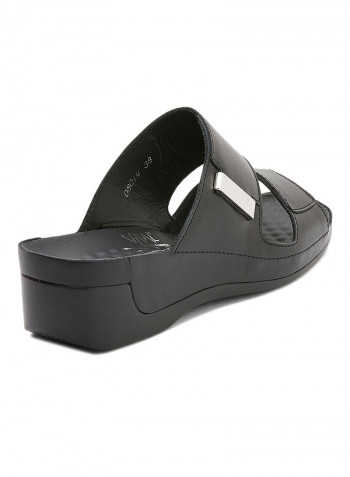 Leather Slides Black