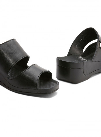 Leather Slides Black