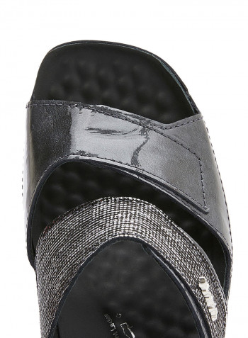 Leather Slides Black