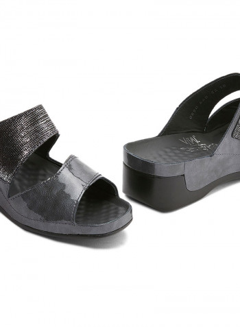 Leather Slides Black