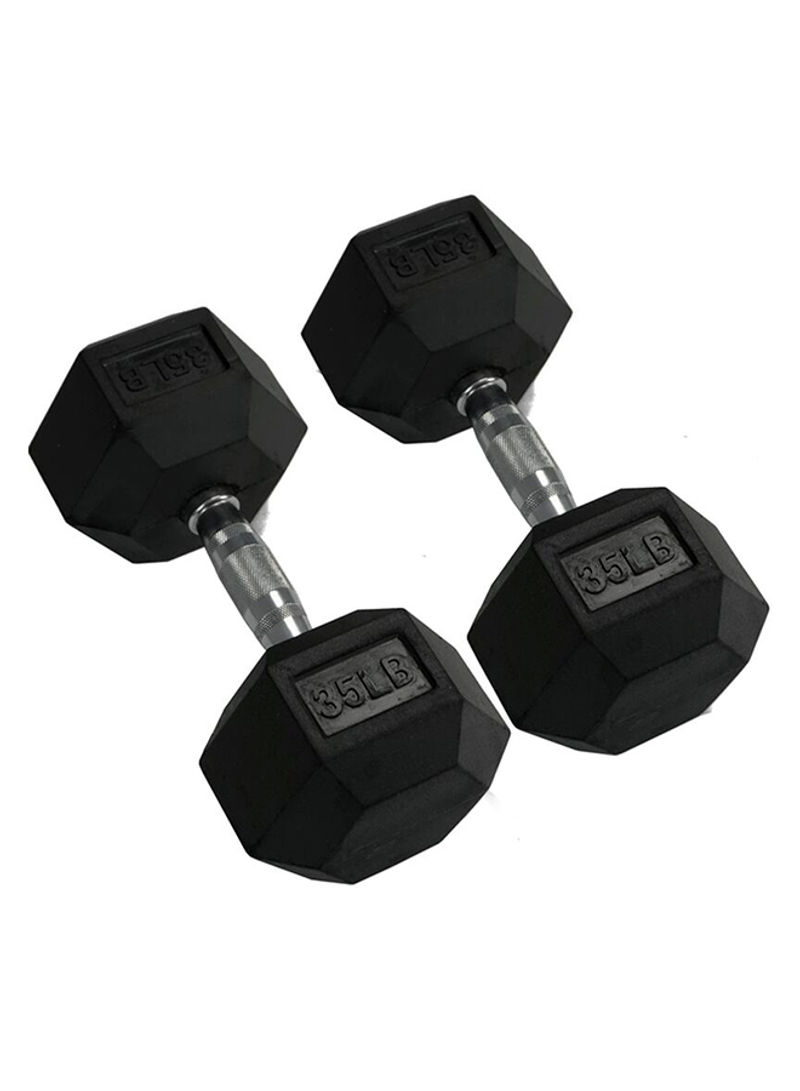 Rubber Hex Dumbbell 35pound