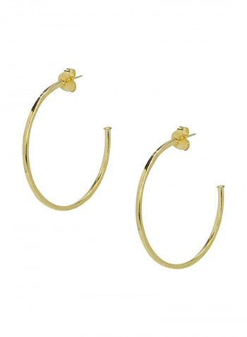 C Shape Metal Hoop Earrings