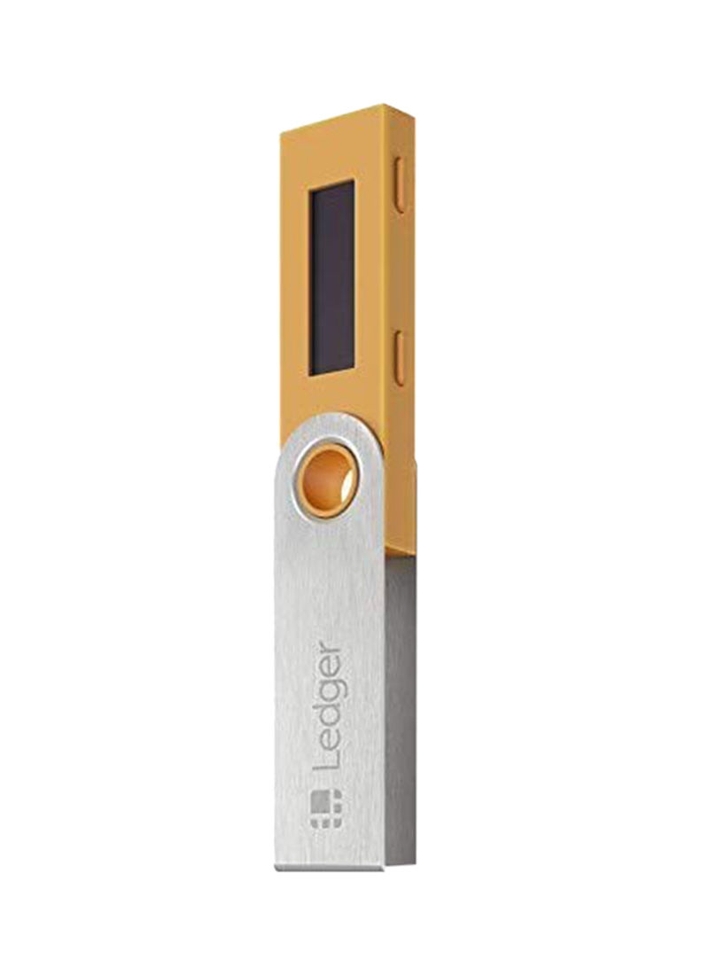 Nano S Cryptocurrency Hardware Wallet 6inch Yellow/Grey