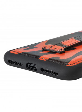 Protective Case Cover For Apple iPhone XS Max With Finger Holder Camouflage Red